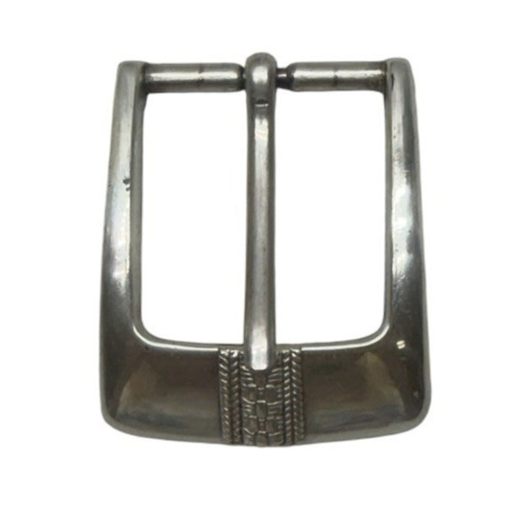 B.S. ©2000 Silver Tone Belt Buckle Fits 1.5" Belt Replacement Buckle Vintage
